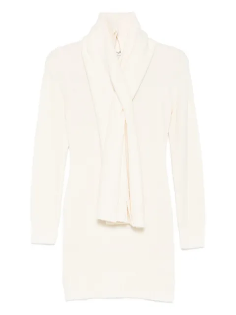 Aya Muse Amar scarf mini dress Neutrals AMFW2509