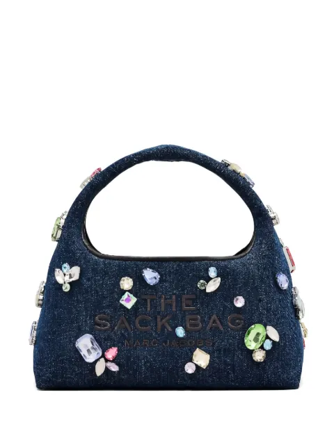 Marc Jacobs crystal-embellished denim shoulder bag Blue 2P5HSC051H03495