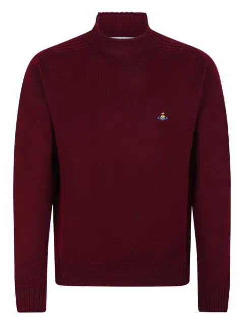 Vivienne Westwood ribbed logo sweater Red 27010017Y002MH
