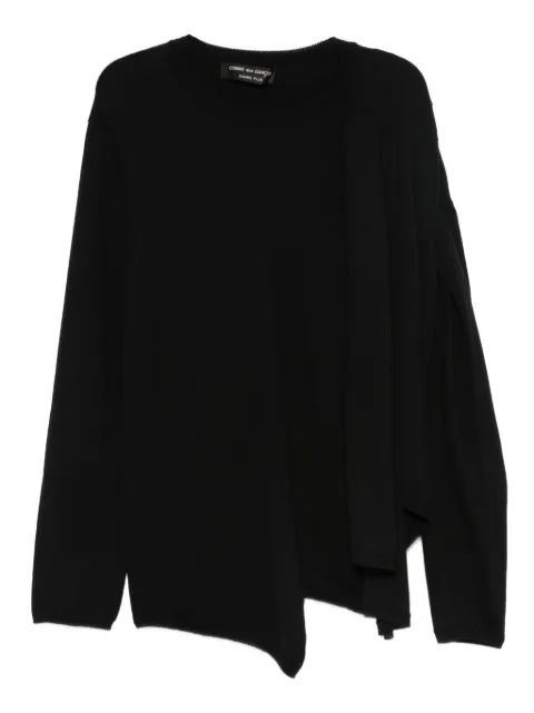 Comme Des Garçons Shirt layered wrap sweater Black PPN012051