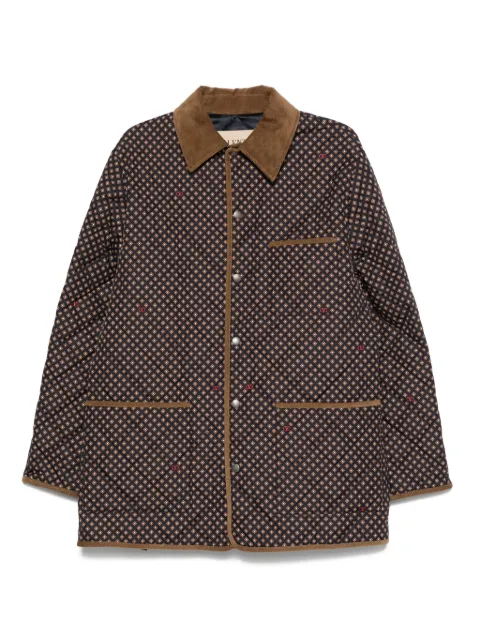 Valentino Garavani corduroy-collar overshirt Blue VCJK95AYK