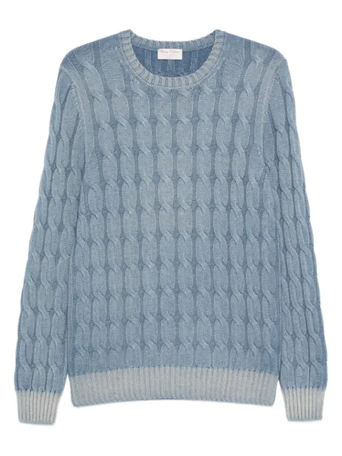 Gran Sasso cable-knit sweater Blue 2312836810