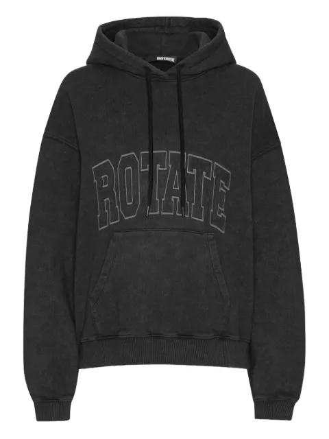 ROTATE BIRGER CHRISTENSEN embroidered logo hoodie Black 115084100