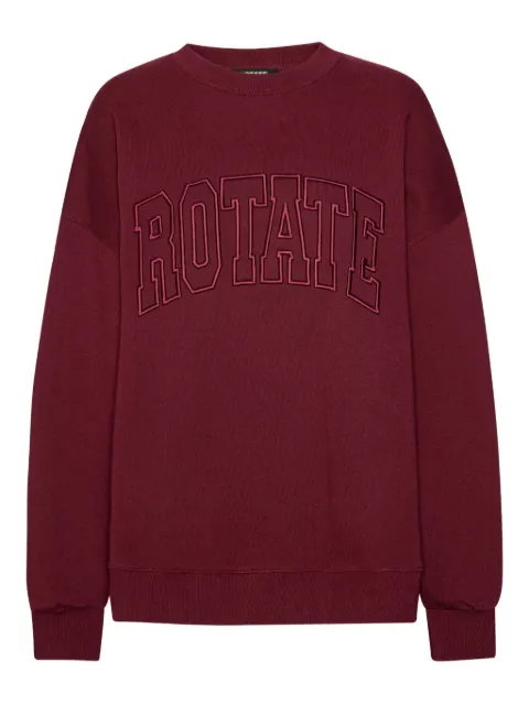 ROTATE BIRGER CHRISTENSEN embroidered crew-neck sweatshirt Red 1143762734