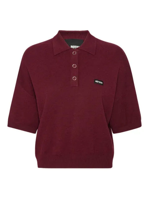 ROTATE BIRGER CHRISTENSEN logo-patch polo top Red 1143042734