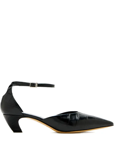 Le Monde Beryl 45mm crocodile-effect pumps Black VSKCOC