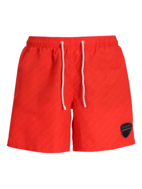 MC2 Saint Barth logo-print swim shorts Red GUS0001