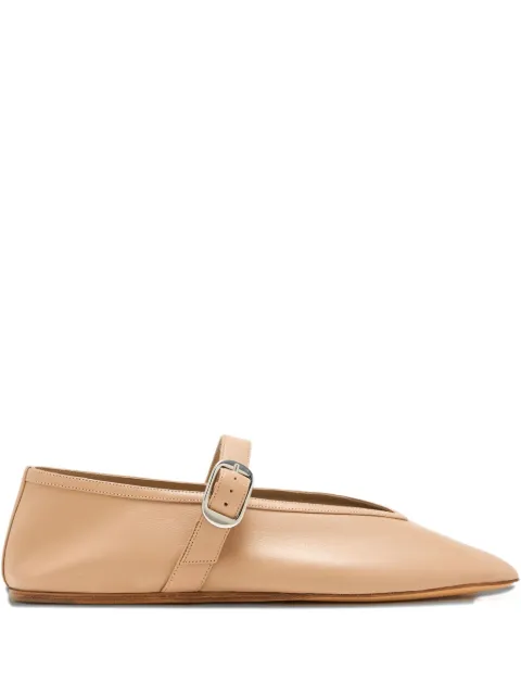 Le Monde Beryl Stella buckle-strap leather ballet flats Neutrals STELEA