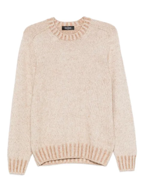 Gran Sasso ribbed-hem crew-neck sweater Neutrals 1312026530125