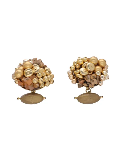 Gianfranco Ferré Pre-Owned beaded cufflinks Gold MR1805