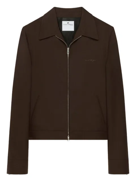 Courrèges collared zip-up jacket Brown 325CBL307PL0222