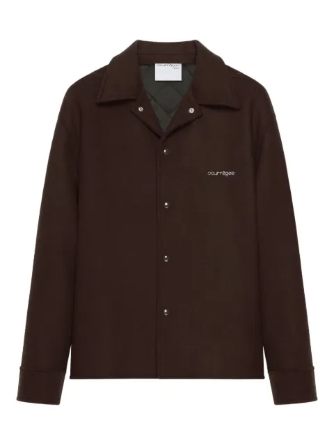 Courrèges snap-button shirt jacket Brown 325CMA233WO0118