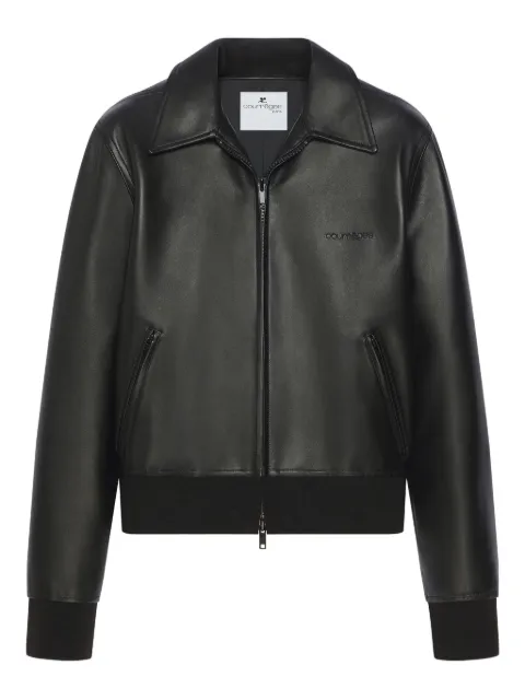 Courrèges zip-up leather jacket Black 325LBL305CV0005
