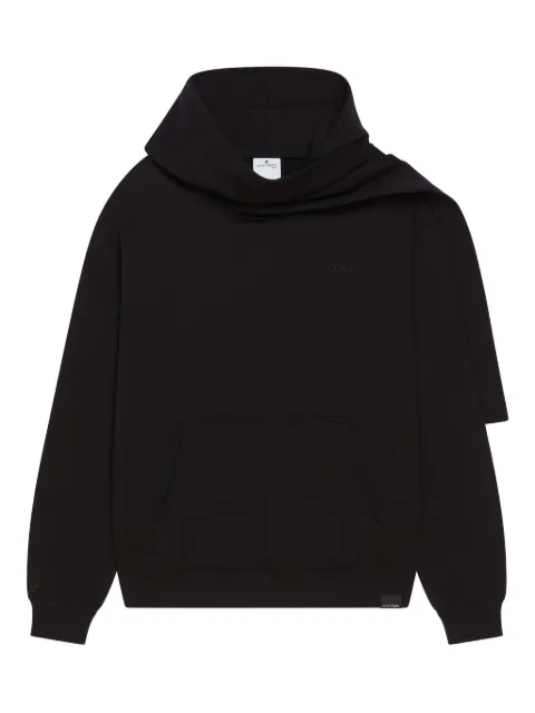 Courrèges scarf-detail hoodie Black 325JHO047JS0234