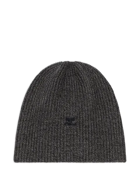 Courrèges ribbed-knit beanie Grey 325MCP017FI0036