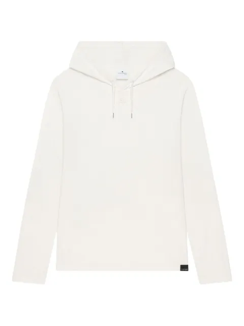 Courrèges asymmetric long-sleeve hoodie White 325JTS225JS0233