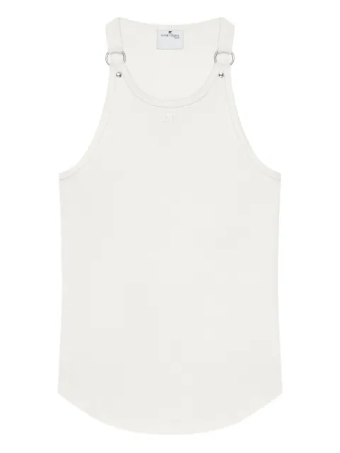 Courrèges buckle-detail sleeveless top White 325JDE139JS0194