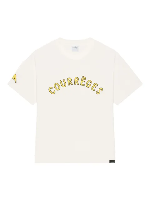 Courrèges logo-print T-shirt Neutrals 325JTS203JS0240