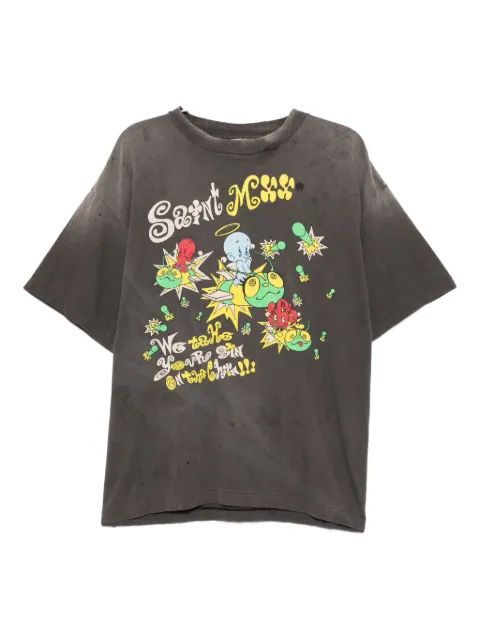 SAINT MXXXXXX graphic-print T-shirt Grey SMHR80000014BLK