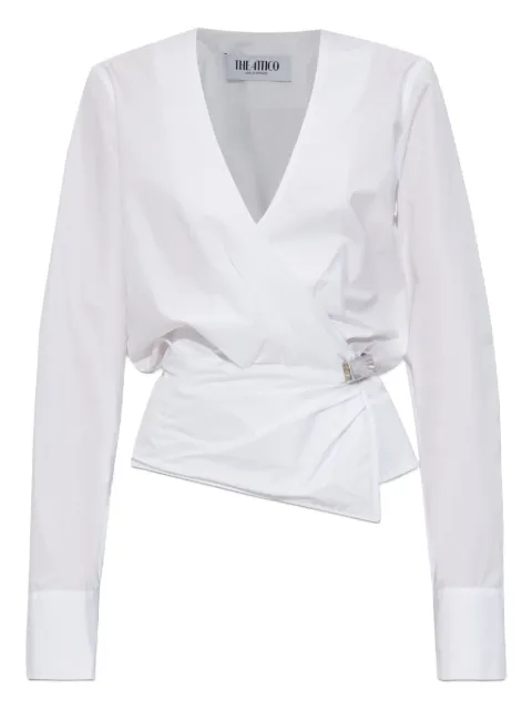 The Attico wrap-design blouse White 251WCE00005CCC052AA