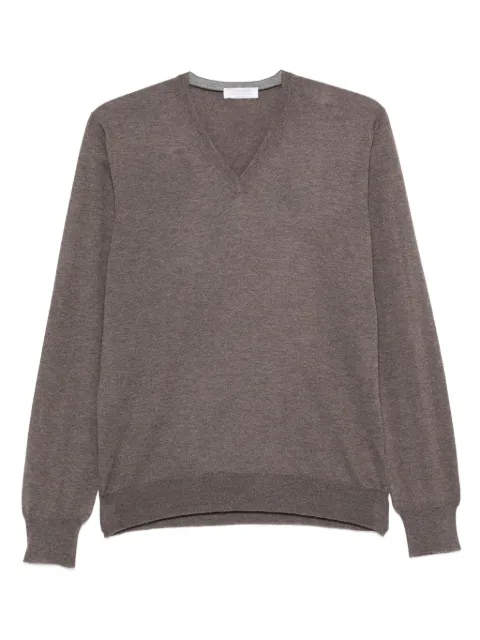 Gran Sasso v-neck wool sweater Brown 4511514790