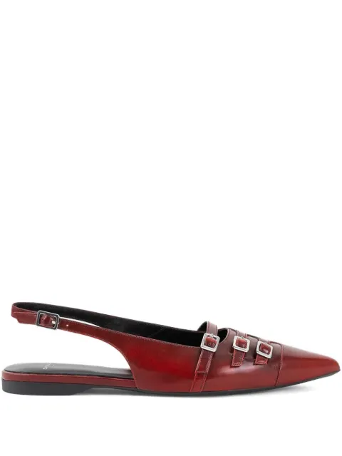VAGABOND Hermine buckle slingback ballet flats Red 553311847