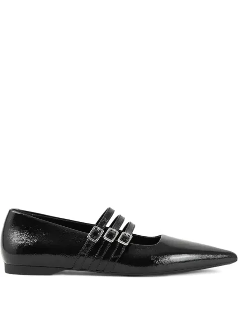 VAGABOND Hermine pointed-toe buckle flats Black 583326020
