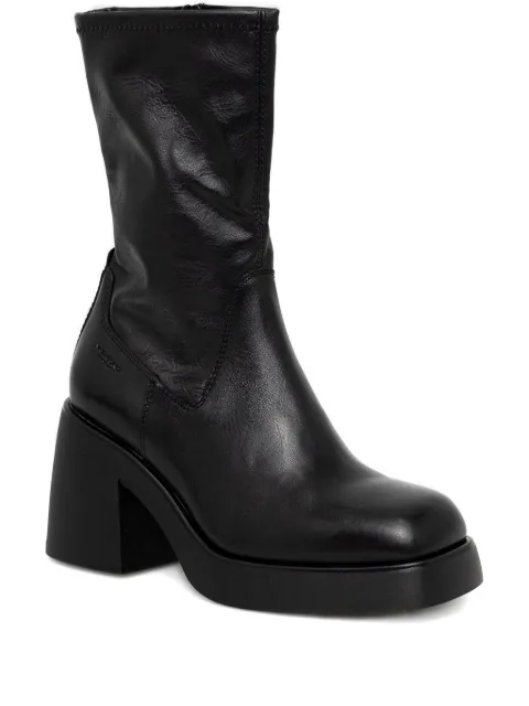 VAGABOND 87mm Brooke leather block-heel boots Black 534400220