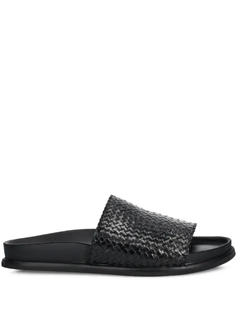 VAGABOND Effie woven leather slides Black 592212520