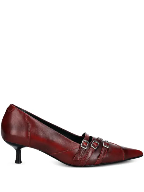 VAGABOND 47mm Lykke pointed-toe buckled pumps Red 571411847
