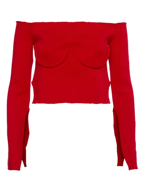 ORSEUND IRIS underwire ribbed top Red 437247