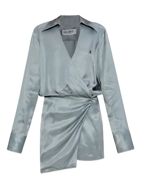 The Attico wrap-front mini dress Blue 251WCA00394VVV088AA