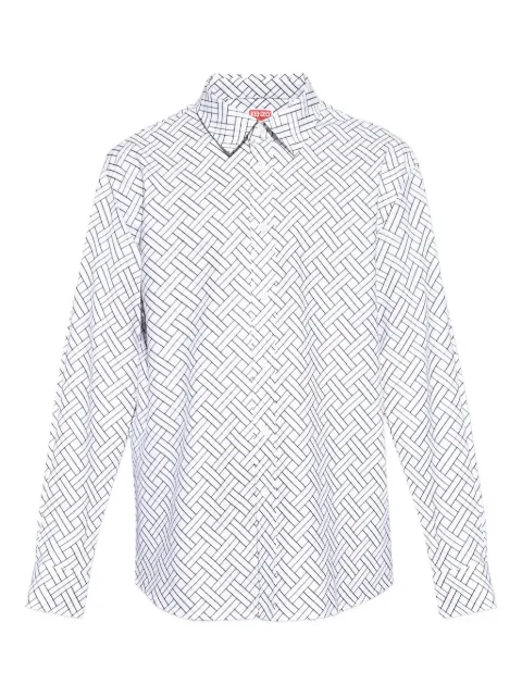 Kenzo geometric-pattern shirt White FF65CH4029JD