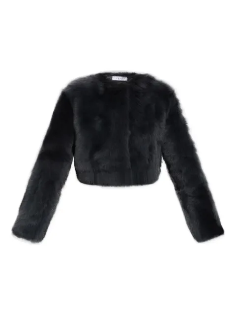 IRO sheepskin cropped jacket Black WP137REAL