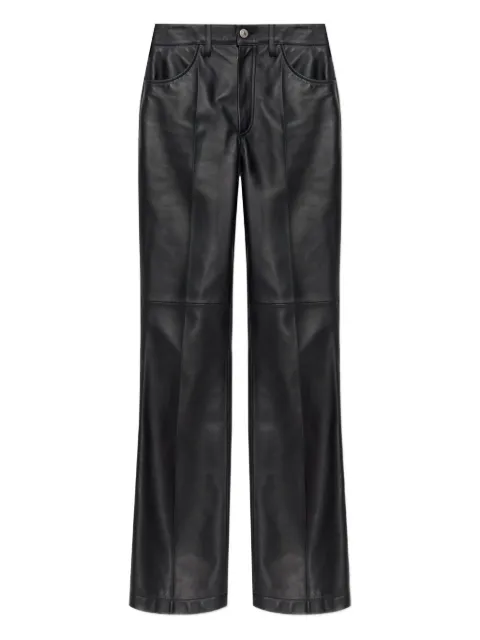 The Attico panelled leather trousers Black 251WCP00273LBT128AA