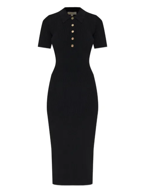 Michael Michael Kors ribbed polo dress Black MT5832333D
