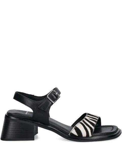 VAGABOND 53mm Ines zebra-print block-heel sandals White 591126187
