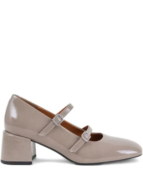 VAGABOND 55mm Adison double-buckle block-heel pumps Neutrals 573916009