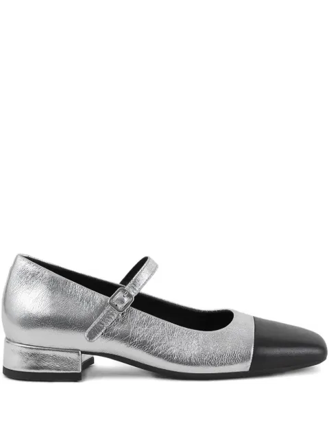 VAGABOND 25mm Debbi metallic-leather pumps Silver 591801996