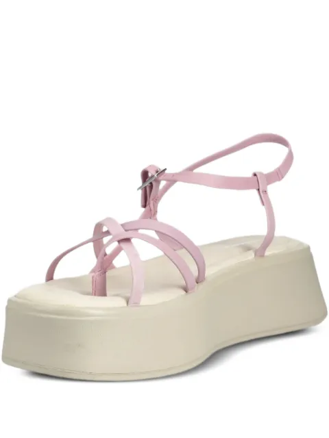 VAGABOND 50mm crossover-strap platform sandals Pink 533470170