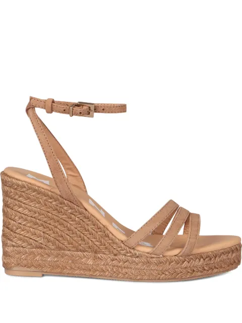 Manebi 100mm Hamptons suede espadrilles Neutrals W16WY