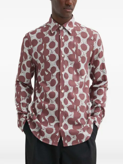 Tiger of Sweden Lowan abstract-print shirt White T72292003