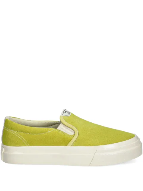 Stepney Workers Club logo-patch slip-on sneakers Green YA03234