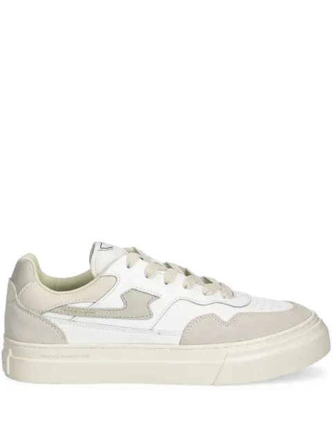 Stepney Workers Club logo-detail leather sneakers Neutrals YA23100