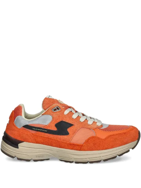 Stepney Workers Club suede-panelled running sneakers Orange YP03390