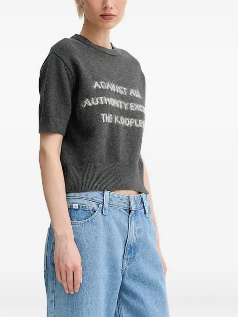 The Kooples short-sleeved top Grey FPUL30012K