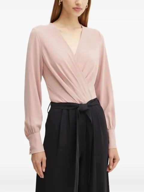 Silvian Heach pleated belted jumpsuit Pink GPA24284TU
