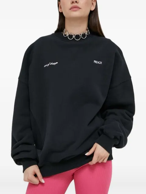 PREACH embroidered long-sleeve sweatshirt Black 206310