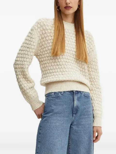 Silvian Heach textured crew-neck sweater Neutrals CVA24034MA