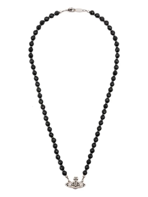 Vivienne Westwood Messaline orb-embellished necklace Silver 6303002I02P684